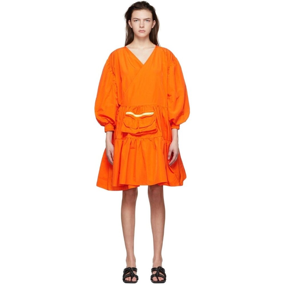 NWT KkCo Orange Nylon Mini Dress SIZE S